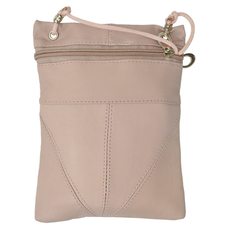 New PASSPORT Leather ID Holder Neck Travel Pouch Wallet (Pink)
