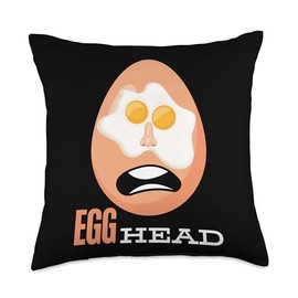 Egg Head Quiz teams tees Smarty Pant Funny Egg Head Throw Pillow