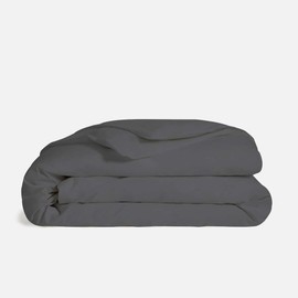 Oversized King Duvet Cover Set, 1000 Thread Count Sateen 1Pc Egyptian Cotton Quality Duvet Cover, 100% Pure Cotton Comforter Cover, Zipper Closure, 7 Corner Ties - (Dark Grey)