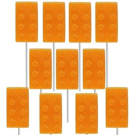 Fruidles Color Brick Lollipop Suckers Candy, Great for Birthday Parties, Events, and Goody Bag Fillers, Party Favors, Individually Wrapped (24-Pack)