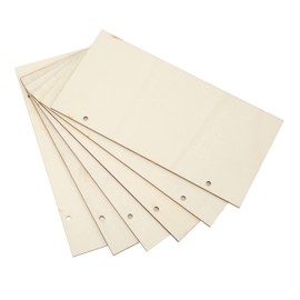 Rectangle Blank Wooden Hanging Plaque Decorative DIY Wooden Sign for Wedding Party Pack of 6