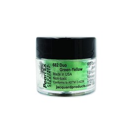Jacquard Pearl Ex Pigment Powder 3 Grams Duo Green/Yellow - Loose Mica Powder for Epoxy Resin, Watercolors, Calligraphy Ink & Clay - Epoxy Pigment Powder - Epoxy Resin Color