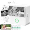 Mini Sticker Printer, Pocket Thermal Printer with 6 Roll Papers,