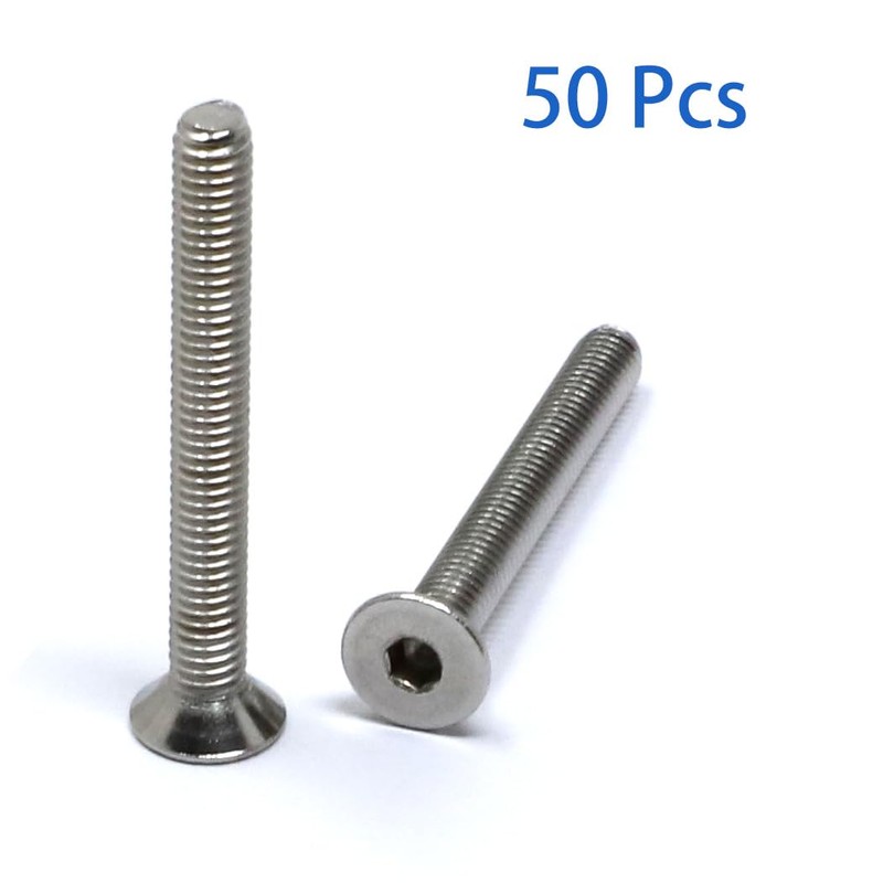 iexcell 50 Pcs M4 x 35mm Thread Pitch 0.7 mm
