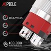 APIELE 22mm Latching Push Button Switch 12V 10A Power Symbol