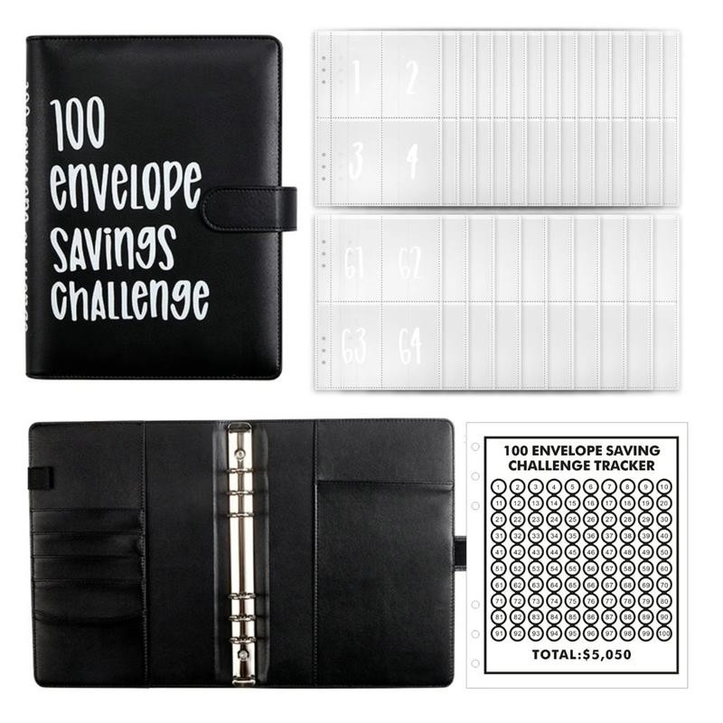 100 Envelopes Saving Challenge, A5 Money Saving Budget Binder with