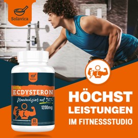 Solavica Beta-Ecdysteron Supplement 1200 mg pro Portion - 1-Monats-Vorrat - 98 % Ecdysteron mit höchster Reinheit (60 stück (2er Pack))