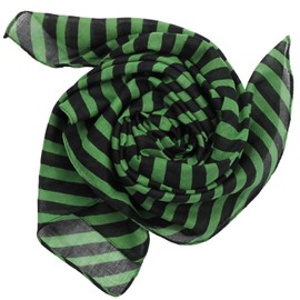 Freak Scene Cotton Scarf - Circles - green - black - squared kerchief