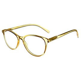 Aloha Eyewear Tek Spex 8001 Women's Dual-Focus Progressive No-Line Reading Glasses (Amber Top: +1.00 / Bottom: +3.00)