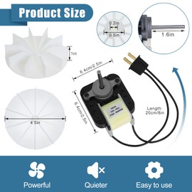 SM550 Universal Bathroom Vent Fan Motor Replacement Kit Compatible with Nutone Broan, Uppco (50 CFM, 120V) Replace C65878, VFM100, E498-1, 82423K, K111, C01575, EM550, EM750 (2)