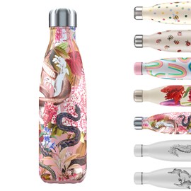 Chilly's Unisex Adult Tropical Collection Water Bottle, Pink, 500 ml