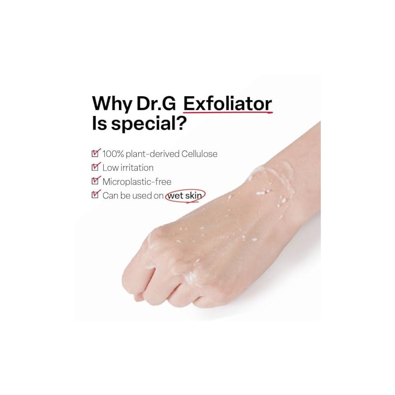 Dr.G- Cuidado peeling suave sin irritación de la piel.