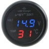 Origin VST31ORG Compact Car Voltage Thermometer USB Charging Compatible with