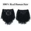 Sassina Afro Coily Clip in Human Hair Extensions for Black