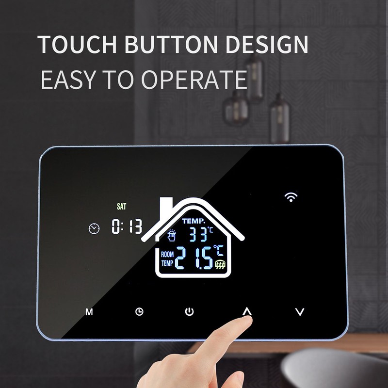 Floor Heating Thermostat 16A 4.3 Inch Touch Screen High Accuracy