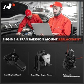 A-Premium 3PCS Engine Motor Mount and Transmission Mount Set Compatible with Toyota Corolla, Matrix & Pontiac Vibe, 2003-2008, 1.8L, Automatic Transmission, Replace# 88969066, 88969061