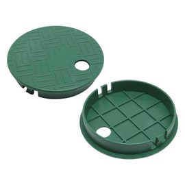 ZHMEINA 2PCS Sprinkler Valve Cover, ID 5.5" OD 6" Sprinklers Irrigation Valve Box Cover Lid, Sprinkler Covers for Outside Sprinklers Irrigation Control Water System Garden Lawn Yard