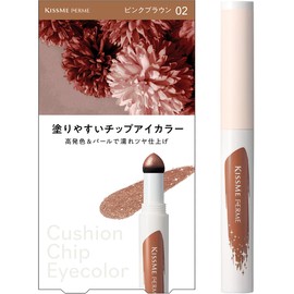 Kiss Me FERME Cushion Tip Eye Color N 02 Pink Brown 0.03 oz (0.8 g) Tip Eye Shadow, Highly Colored