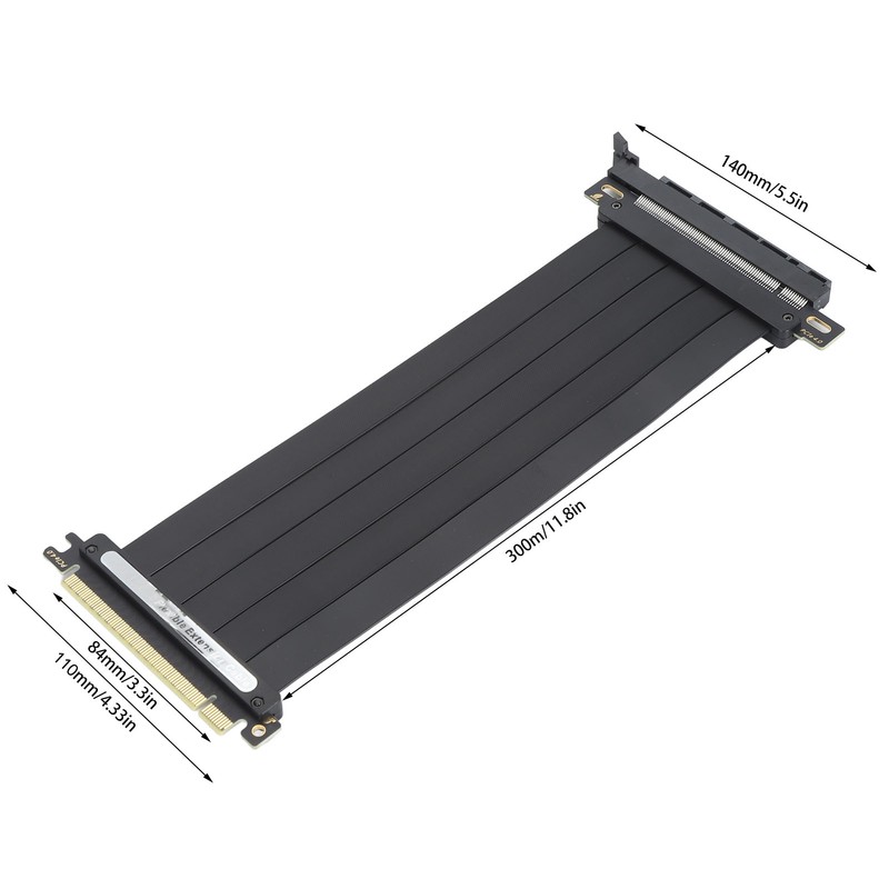 PCIe 4.0 X16 GPU Riser Cable 16X Flexible Cable High