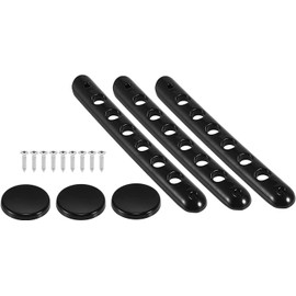 MACHSWON 3pcs Door Handle Cover for Jeep Wrangler 2 Door 2007-2018 Black Insert Decorative Strip Trim with Push Button Cap