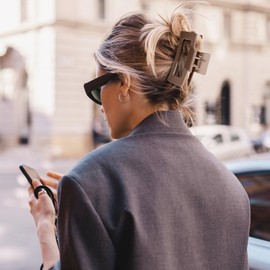 Lolalet Pack of 10 Large Hair Clips, 8 cm Hair Clips for Thick Hair, Non-Slip Hair, Jaw Clips, Hair Styling Accessories for Women, Girls, Pattern E