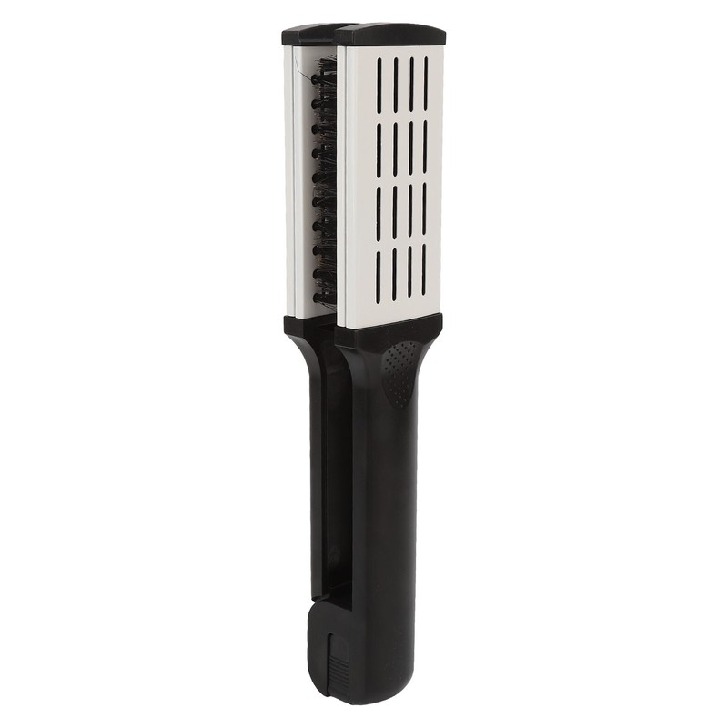Hair Straightening Double Brush Comb Soft Bristles Prevent Static Heat