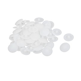 100 Pcs White Easy to Install Screw Cap Covers Assortment Kit, Plastic Self-Tapping Caps Hole Covers for Phillips Screws Head, Cabinet, Decoration Tapping Fasteners, Medium, Self-Tapping Screws(17MM)