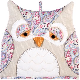 Paisley Floral OWL Shaped Cotton Tea Pot Cosy