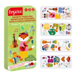 Toydea Magnetic Game Puzzle Box Music Party - Promotes Creativity & Fine Motor Skills | Magnetic Toy from 3 Years, Ideal Travel Game for Children | Perfect for Travel & Home