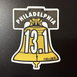 Philadelphia Marathon & Philadelphia Half Marathon Liberty Bell Finisher Sticker - 3” Half Marathon