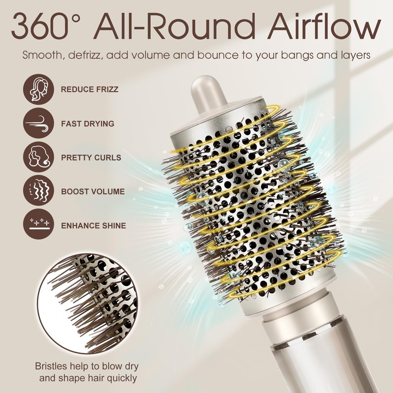 Large Round Brush for Shark FlexStyle Blow Dryers Attachments,Jumbo Bigger