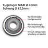 Roller Capsule Screw-On Bearing Ball Bearing Set Maxi [10600+10930+10920]