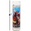 6 Pack Saint Michael The Archangel White Religious Candles -