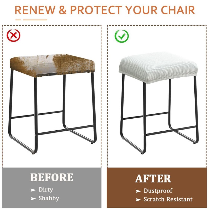 Levoberg Bar Stool Cover Rectangle Stretch Vanity Stool Cover Counter