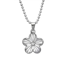 Laimons Women's Necklace 50 cm with Flower Pendant 20 mm x 19 mm Stainless Steel, Stainless Steel