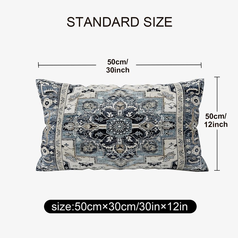 SZXYCZL 2Packs Boho Pillows Covers 12×20 inch, Linen Bohemia Carpet