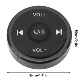 Remote Control Kit, Waterproof Bluetooth Button Easy Pairing for IOS for Android Media Button Remote Control for Bicycle Motorcycle Steering Wheel