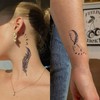 UBICA Semi Permanent Tattoo, 2 Sheets feather Tattoos(Airplane heart),Lasts 7-15
