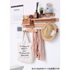Osmack KF-103N Open Shelf, Natural, Wooden Hooks, Set of 3,