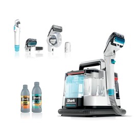 Shark PX201 StainStriker Portable Carpet & Upholstery Cleaner, Spot, Stain, & Odor Eliminator, 3 Attachments, Perfect for Pets, Carpet, Area Rugs, Couches, Upholstery, Cars & More, White (Renewed)