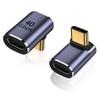 AreMe 90 Degree USB-C Male to Female Adapter, 2 Pack
