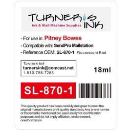 Pitney Bowes Factory New PB SL-870-1 for Pitney Bowes® SendPro Mailstation Red Ink Cartridge