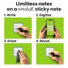 Rocketbook Reusable Sticky Notes, Restick and Reorganize Memo Pads, 3"x3",