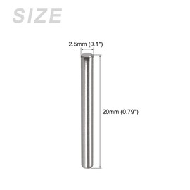 METALLIXITY 50Stk Dübelstifte 304 Edelstahl Regalstifte für Metall Gerät Möbel Einbau DIY 2.5x20mm