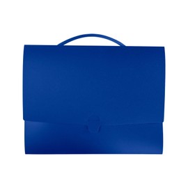 LUXPaper Plastic Portfolio Totes | Handle | 1" Capacity | 9 1/2" x 13 3/4" | Par Blue | 25 Qty