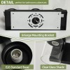 Matte Black 3-Light Bathroom Vanity Light Clear Glass Shade with