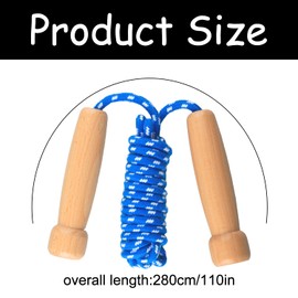Luckious Wooden Handle Speed Jump Rope Durable,Slip-Resistant Fitness Tool for Outdoor and Gym Use Suitable for Kids and Adults（Blue)