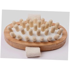 TOVINANNA Massage Bath Brush Wooden Head for Exfoliating Round Head Bath Accessory