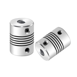 Aopin Flexible Beam Couplings 8mm to 8mm Flexible Coupler Shaft for 3D Printer, Length 25mm / 1" Motor Coupler Connector, Great Apply for Model Shaft, CNC Machine, Motor Guide, DIY Encoder 2 Pcs