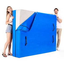 Mattress Bags for Moving - Extra Thick Mattress Cover for Moving and Storage - Reusable Waterproof Tarp Mattress Protector with Heavy Duty Handles Strong Zipper (Queen)